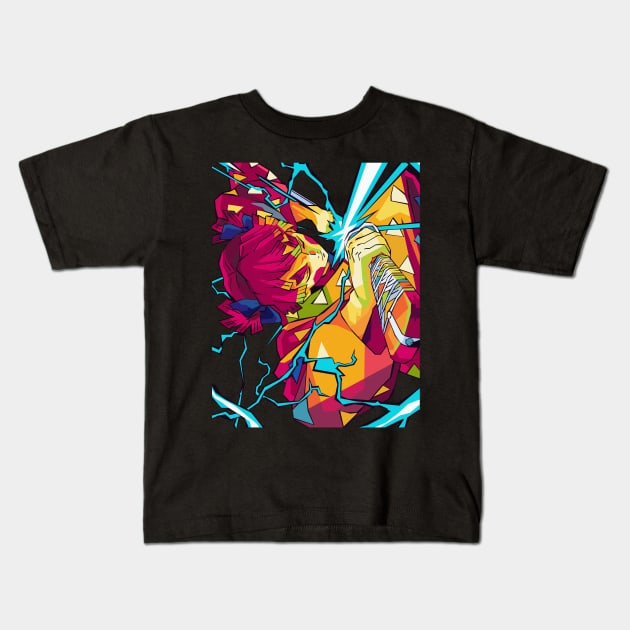 zenitsu pop art Kids T-Shirt by Kuli art